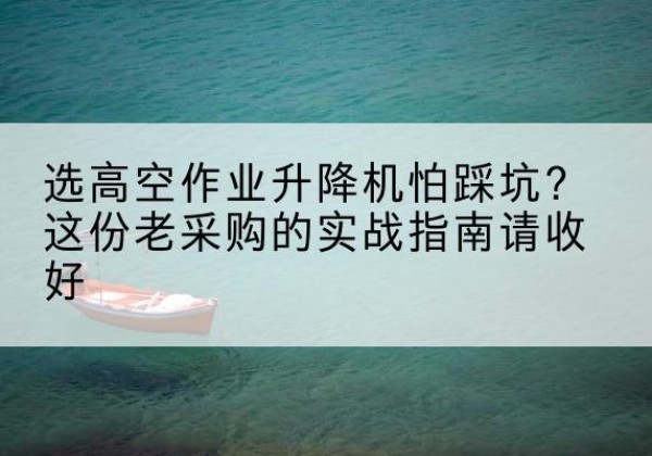 上林高空作业升降机厂家推荐-选高空作业升降机怕踩坑？这份老采购的实战指南请收好
